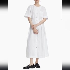 Jenni Kayne Day Linen Midi Dress In White
